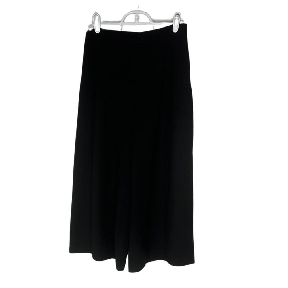 Dance & Marvel Black Wide Leg Dress Pant Capri Cropped Length MM17